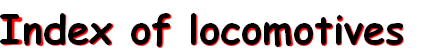 Index of locomotives